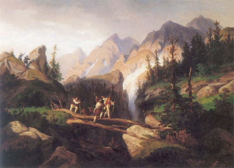 unknow artist Smugglers in the Tatra Mountains oil painting image